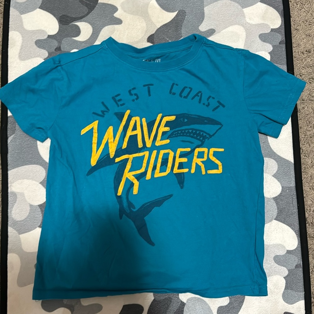 Odin & Ivy blue wave riders graphic T-shirt, boys, medium
